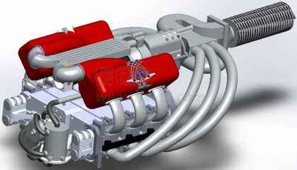 610cc涡轮复合发动机三维模型SolidWorks设计